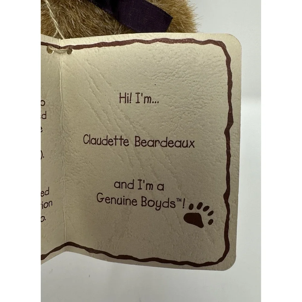 VTG Boyds Bears Claudette Beardeaux Jointed Bear 6